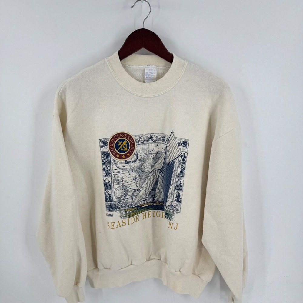 Vintage 1995 Russell Athletic‎ Seaside Heights NJ Sailing Sweatshirt Size L